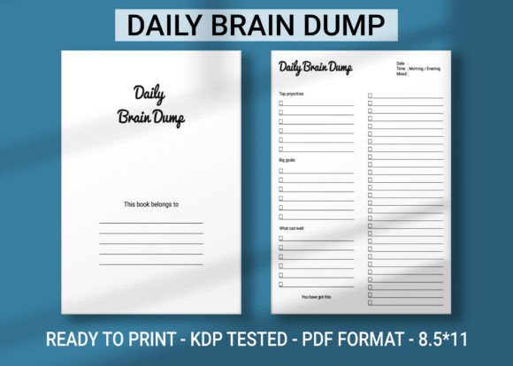 Daily Brain Dump KDP Interior: Ready-to-Use Design