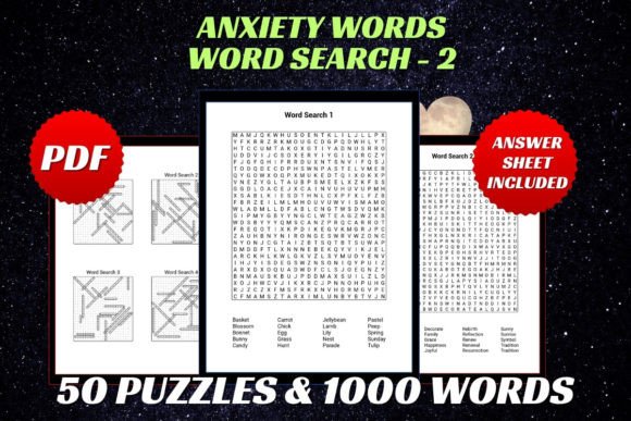 Finding Calm Through Anxiety Words Word Search for Adult 2: A Mindful Path to Peace