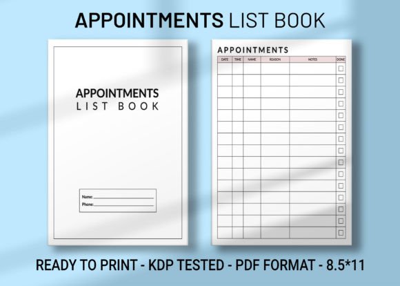 Mastering the Appointments List Book KDP Interior: Your Gateway to Professional Self-Publishing