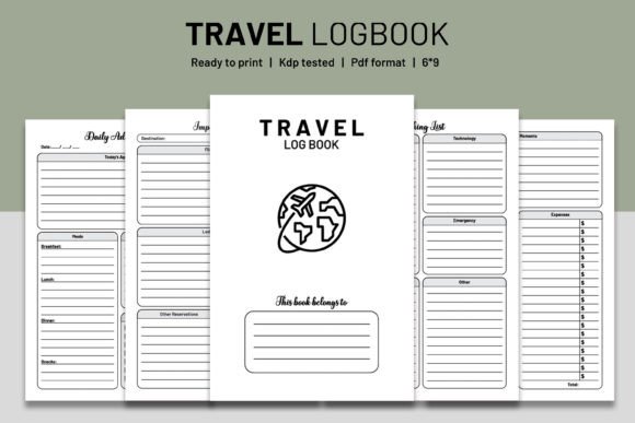 Travel Log Book KDP Interior: A Ready-Made Publishing Kit