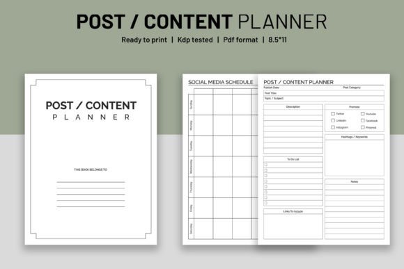 Why a Ready-Made Post and Content Planner KDP Interior Saves You Hours of Work