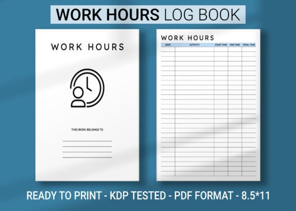 Work Hours Log Book KDP Interior