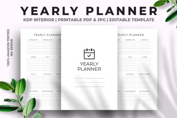 Yearly Planner KDP Interior: Design, Publish, Grow